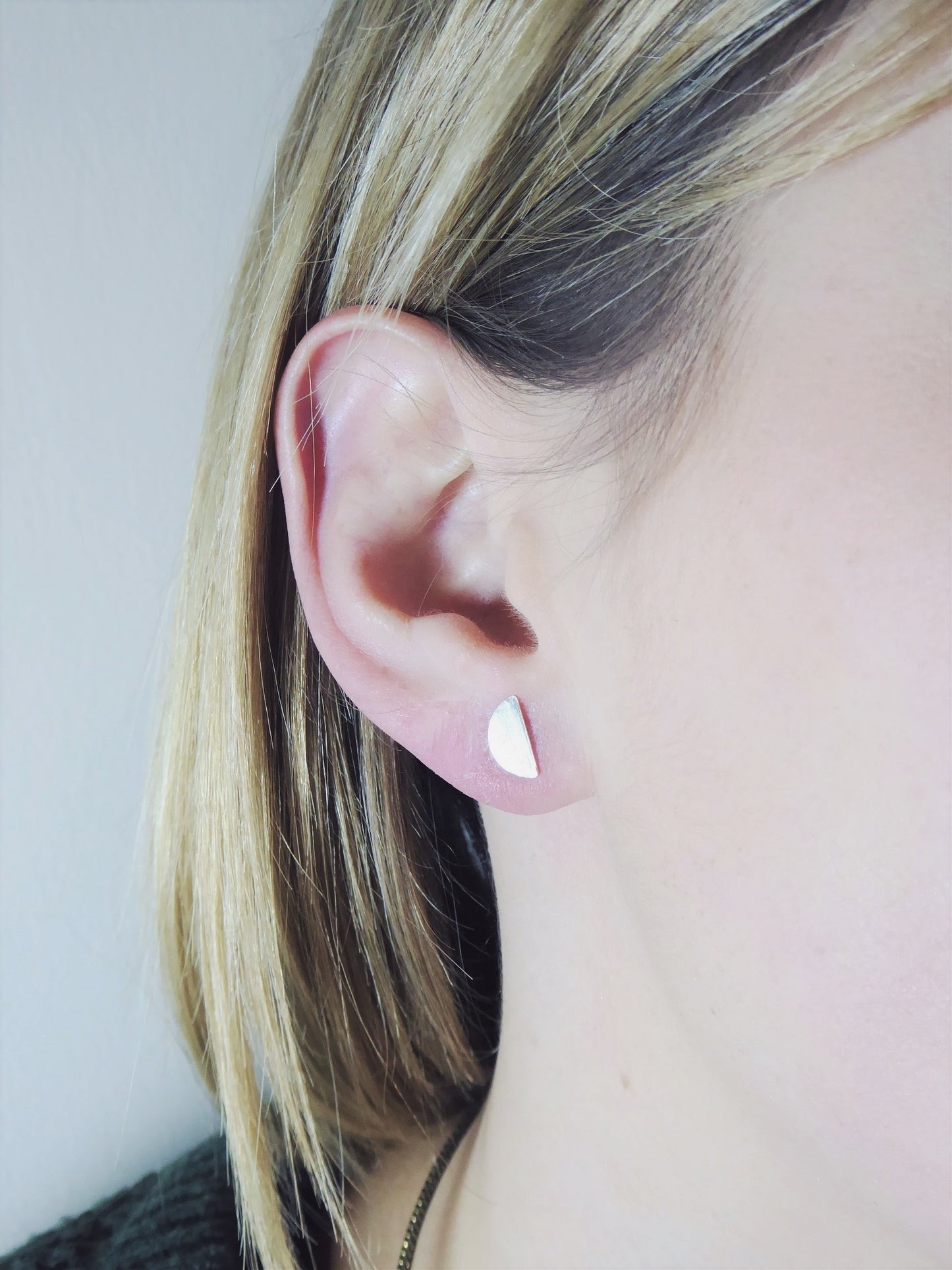 Quarter Moon Studs