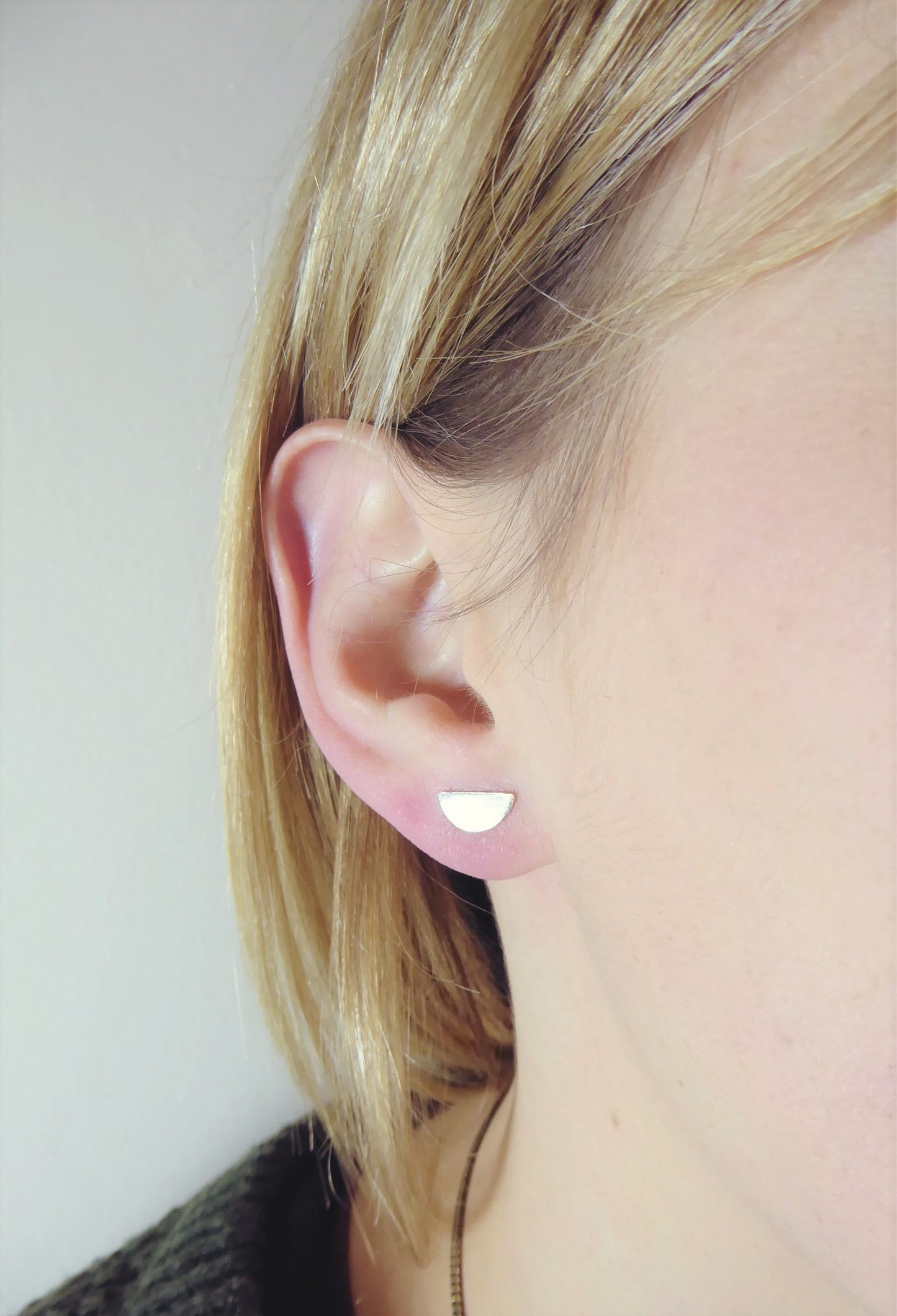 Quarter Moon Studs