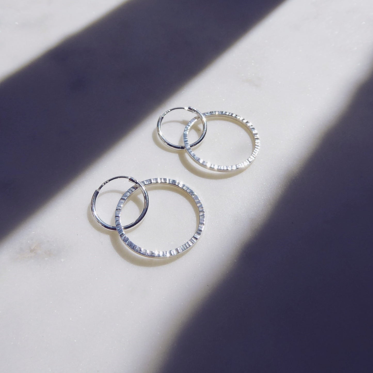 Ridge Hoop Earrings