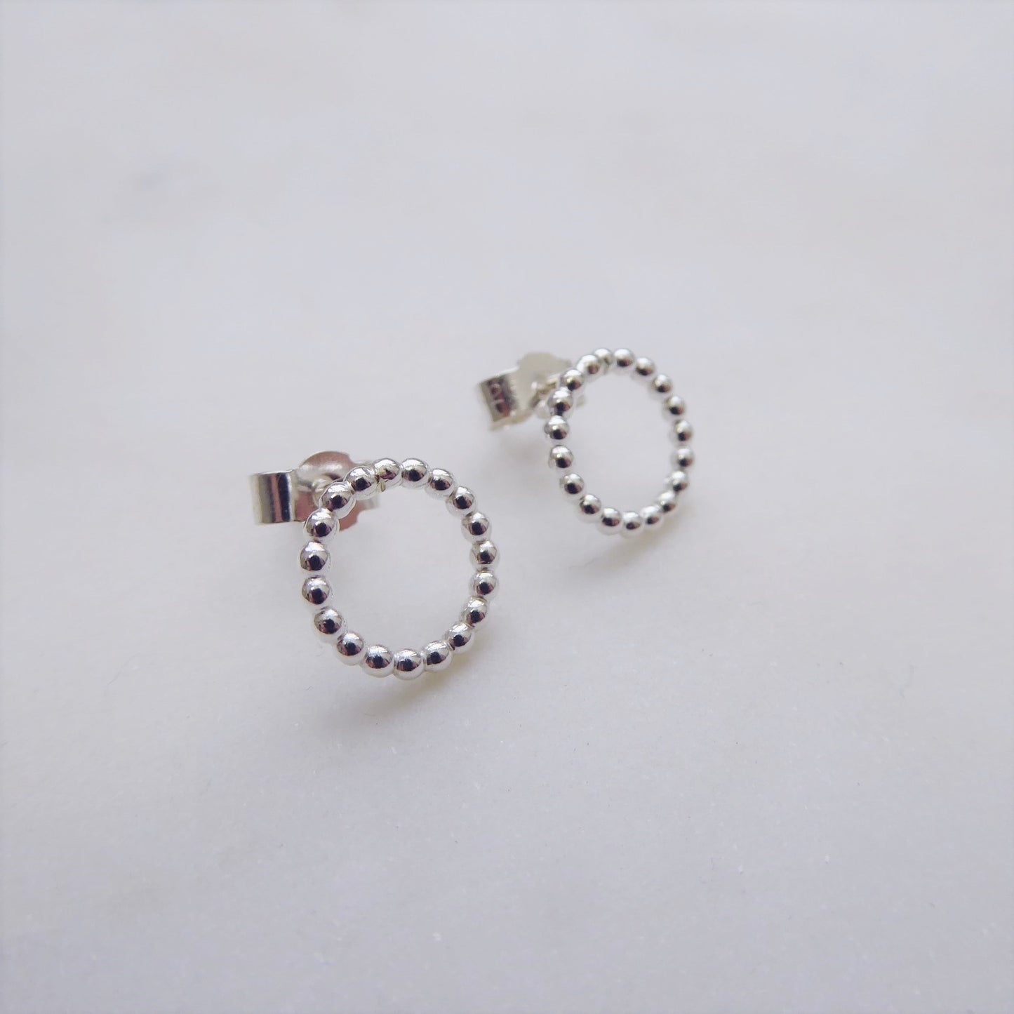 Beaded Circle Studs