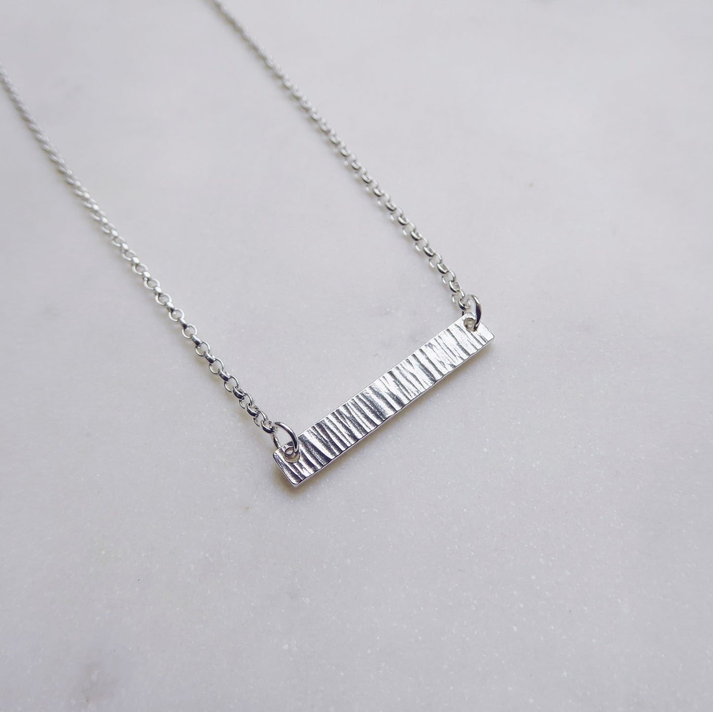Textured Bar Necklace