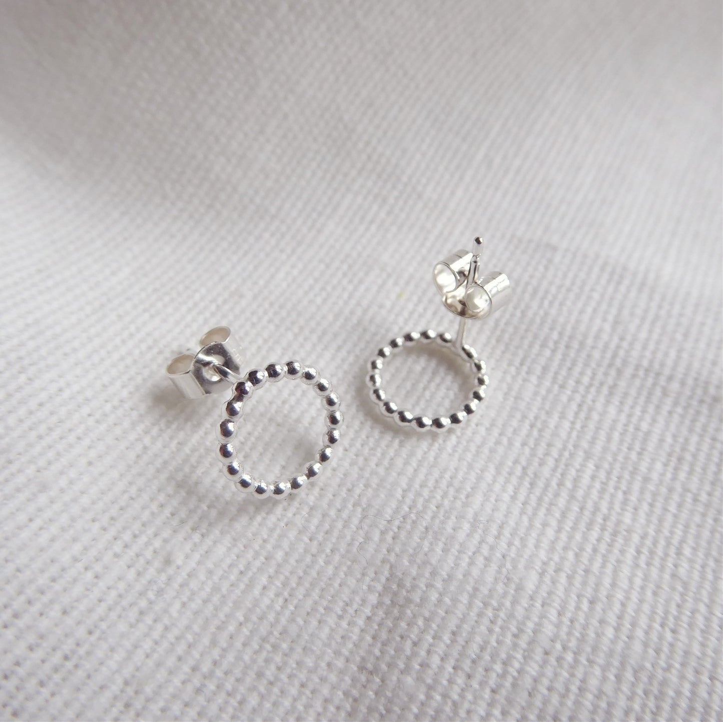 Beaded Circle Studs