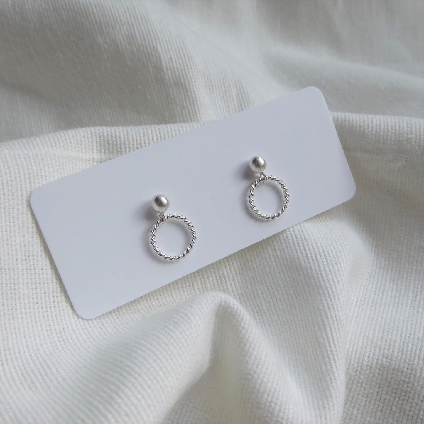 Twisted Circle Drop Studs
