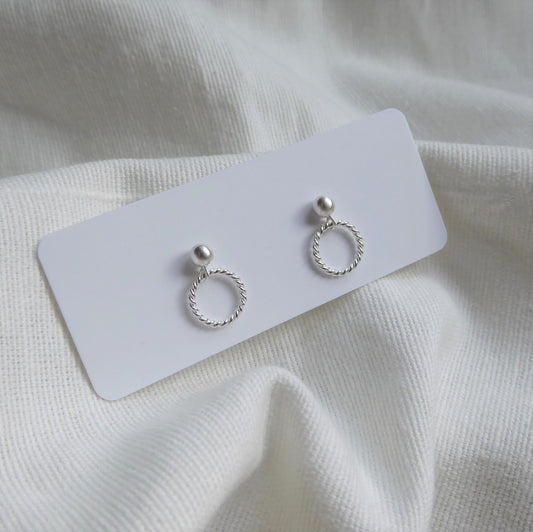 Twisted Circle Drop Studs