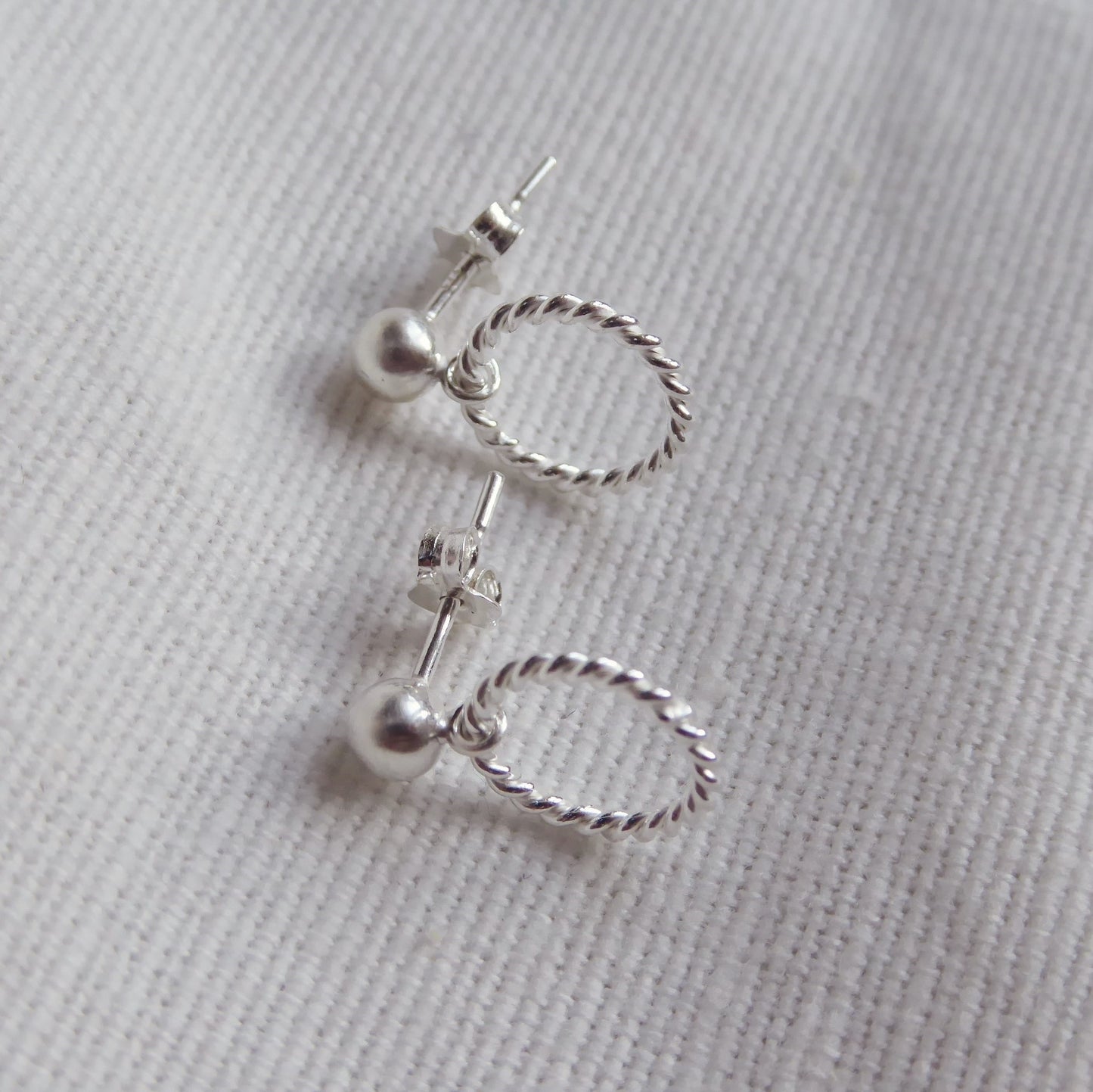 Twisted Circle Drop Studs