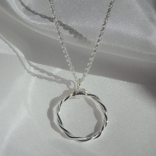 Twisted Circle Necklace