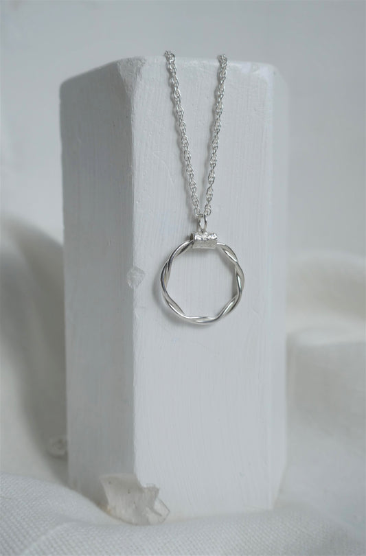 Twisted Circle Necklace