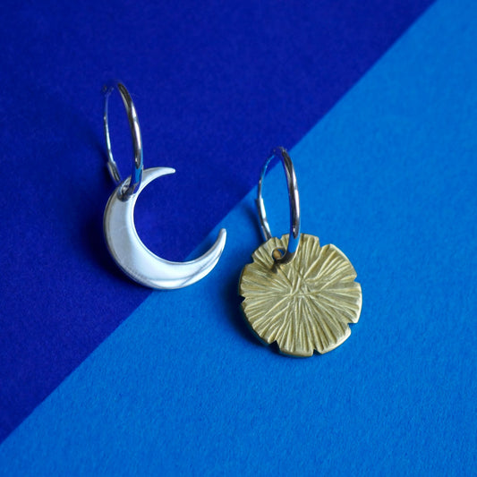 Night and Day Hoop Earrings