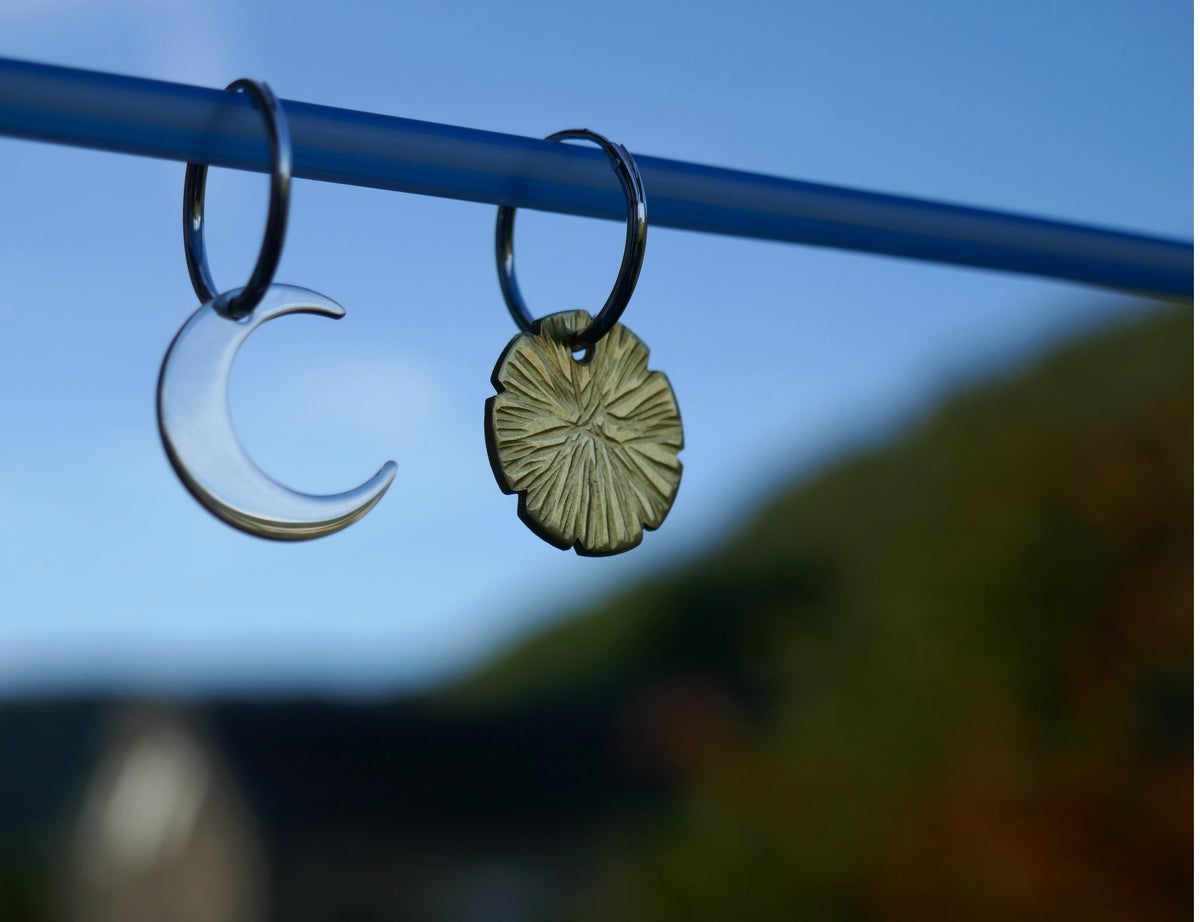 Night and Day Hoop Earrings