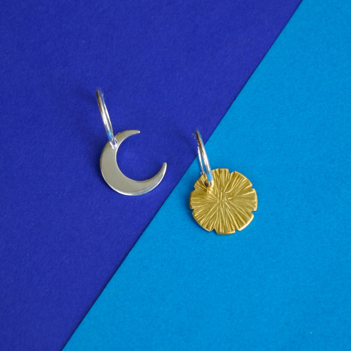 Night and Day Hoop Earrings