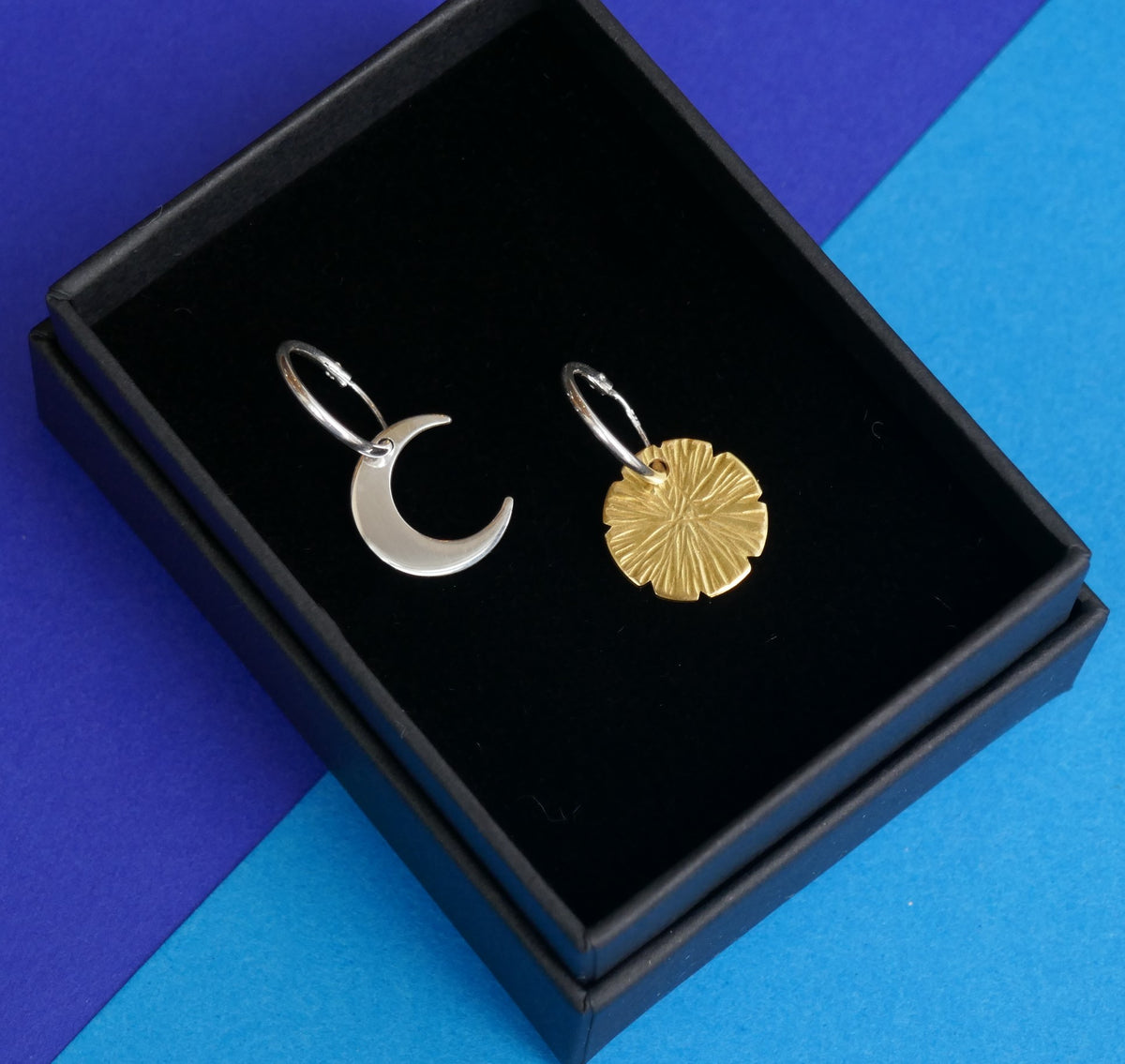 Night and Day Hoop Earrings