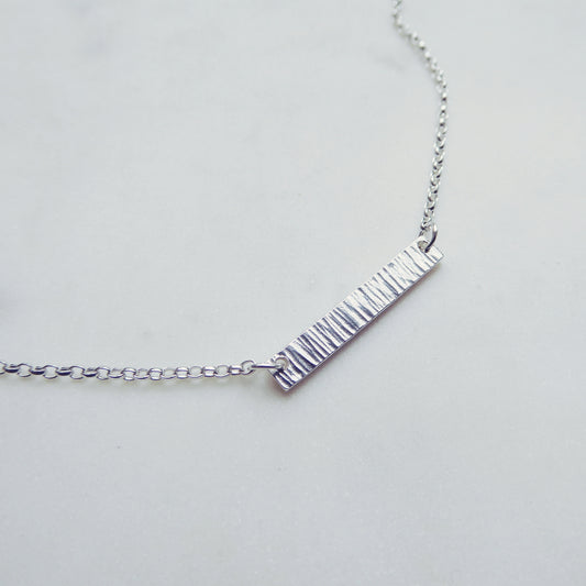 Textured Bar Necklace