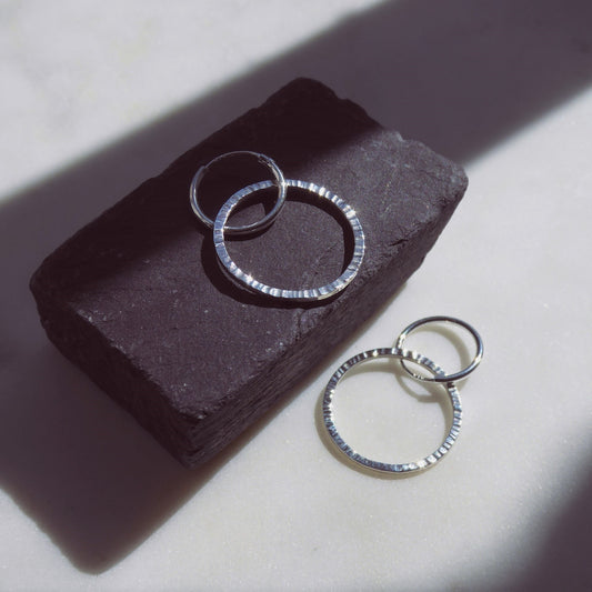 Ridge Hoop Earrings