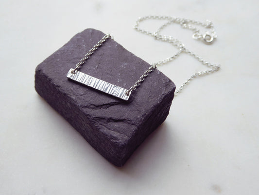 Textured Bar Necklace